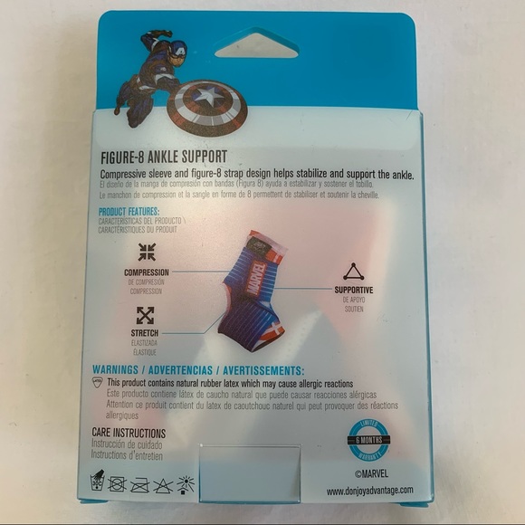 Ankle Brace child’s / youth size for kids, Marvel Avengers, DonJoy figure eight - Picture 2 of 8
